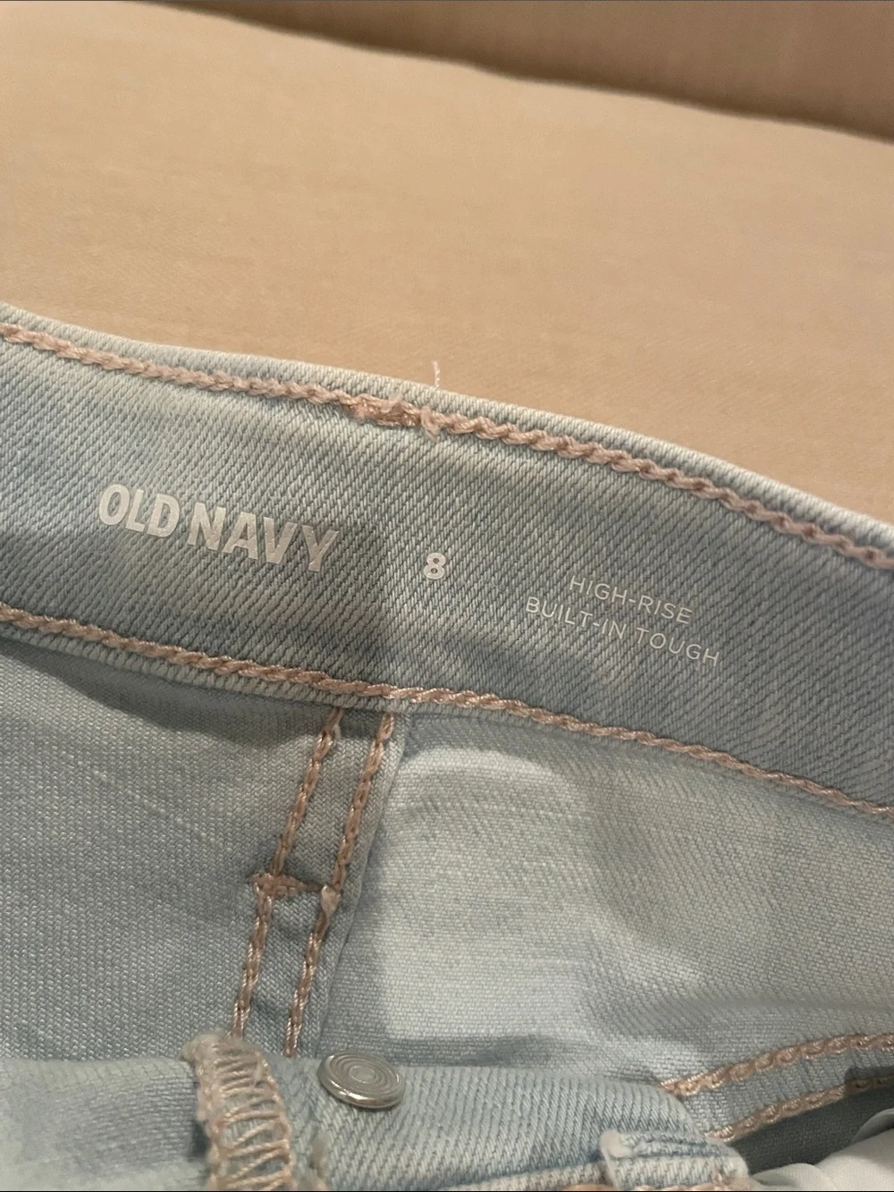 Girl's Old Navy Light Blue Denim High-Rise Button-Fly Shorts